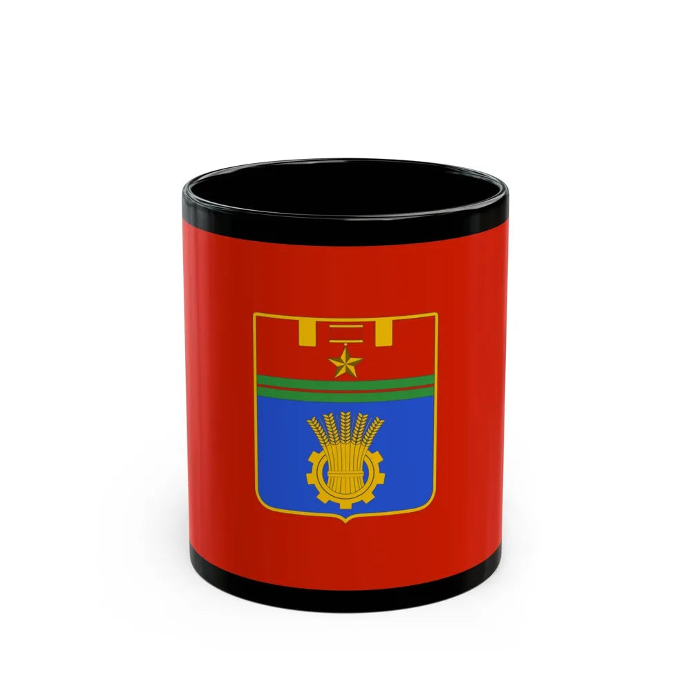 Flag of Volgograd Russia - Black Coffee Mug-11oz-Go Mug Yourself