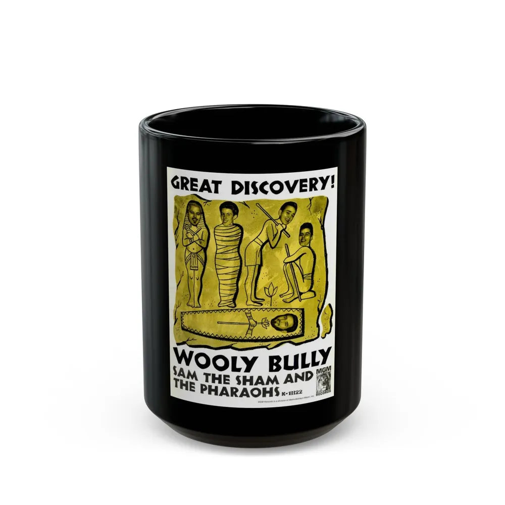 Sam The Sham and The Pharaohs 1965 (Music Poster) Black Coffee Mug-15oz-Go Mug Yourself