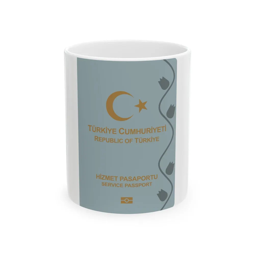 Turkish Passport (Service) - White Coffee Mug-11oz-Go Mug Yourself