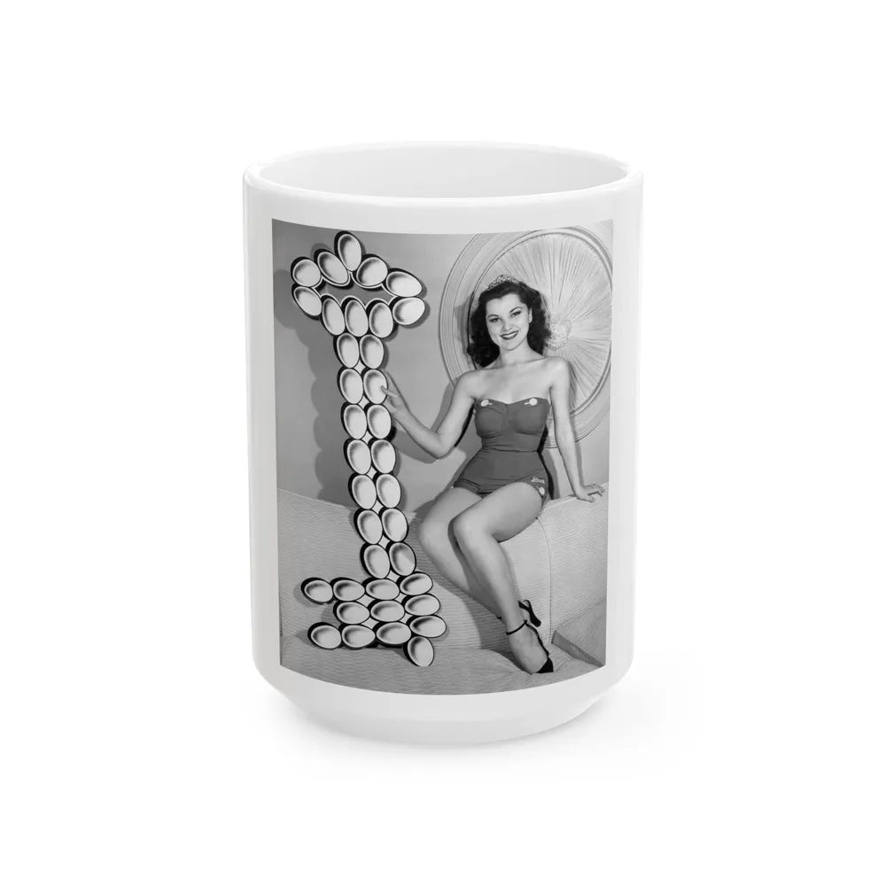 Debra Paget #599 (Vintage Female Icon) White Coffee Mug-15oz-Go Mug Yourself