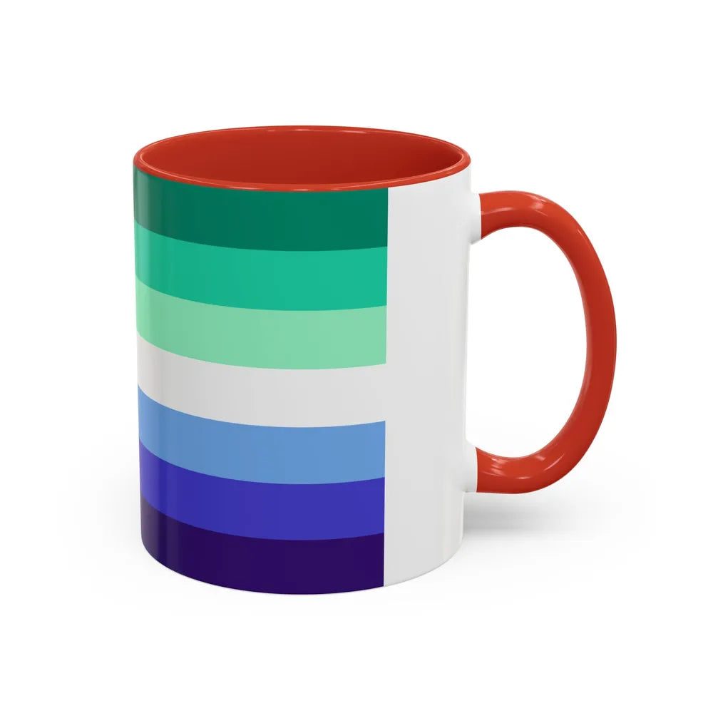 Gay Men Pride Flag - Accent Coffee Mug-Go Mug Yourself