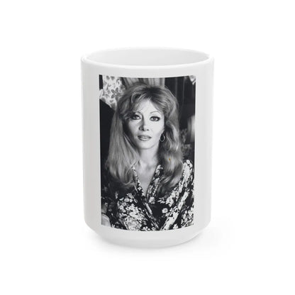 Ingrid Pitt #118 (Vintage Female Icon) White Coffee Mug-15oz-Go Mug Yourself