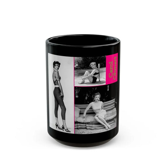 Carol Ohmart #81 (Vintage Female Icon) Black Coffee Mug-15oz-Go Mug Yourself