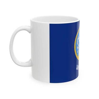 Flag of Nakhon Pathom Province Thailand - White Coffee Mug-Go Mug Yourself