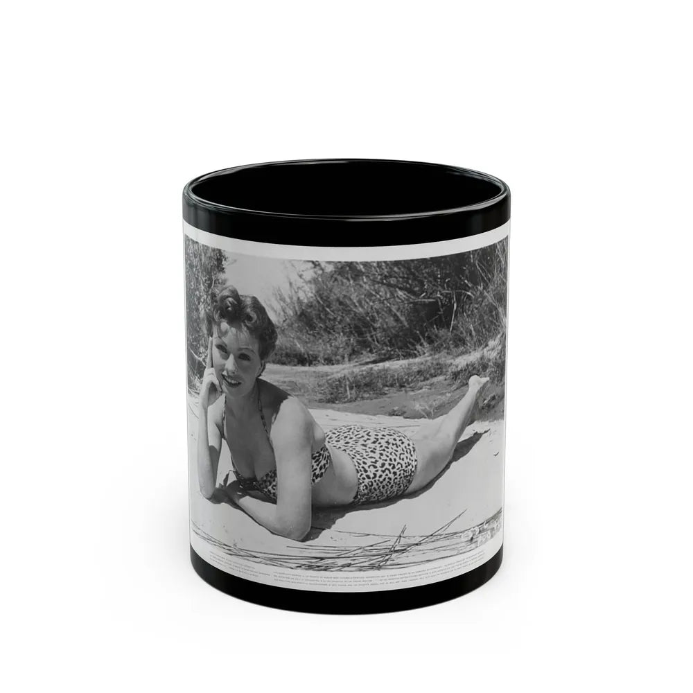 Jeanne Crain #81 (Vintage Female Icon) Black Coffee Mug-11oz-Go Mug Yourself