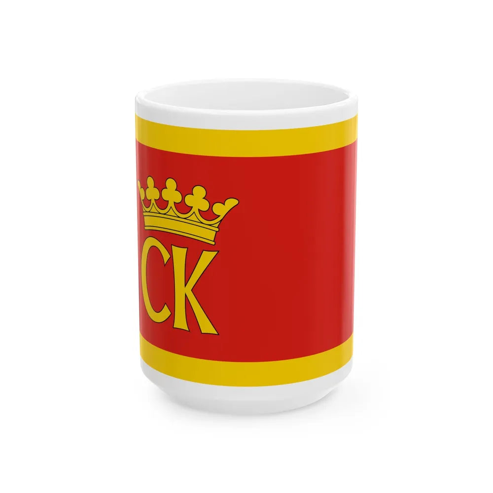 Flag of Kielce Poland - White Coffee Mug-15oz-Go Mug Yourself