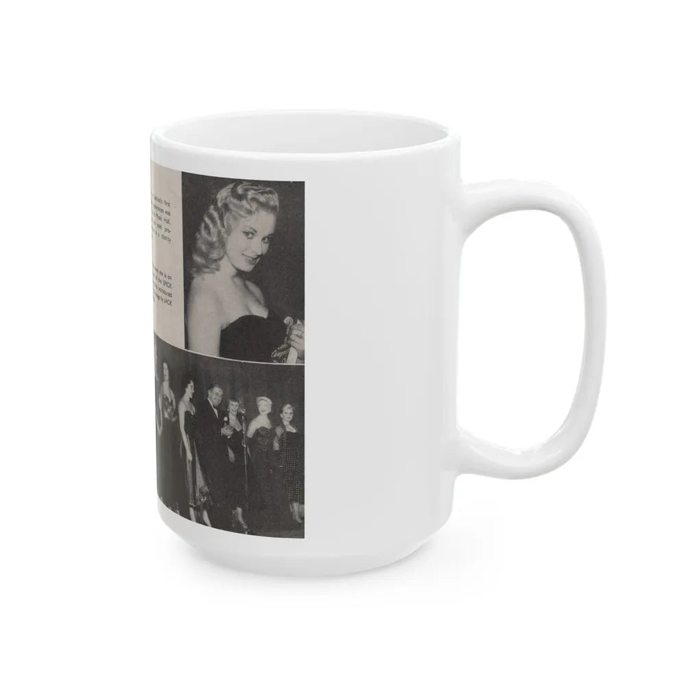 Norma Sykes #155 - 66 PHOTOGRAPHS OF Sabrina U.K. Pocket Mag. Pages 40 & 41 (Vintage Female Icon) White Coffee Mug-Go Mug Yourself