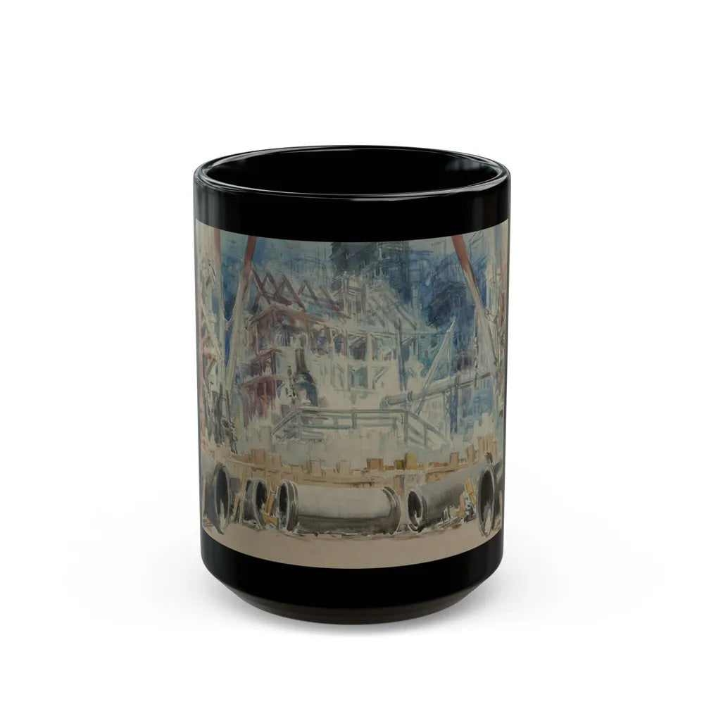 Construction, circa 1911 - Black Coffee Mug-15oz-Go Mug Yourself