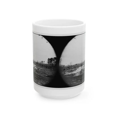 James River, Va. Point Where Army Of The Potomac Crossed In June 1864 (Wyanoke Wharf ) (U.S. Civil War) White Coffee Mug-15oz-Go Mug Yourself