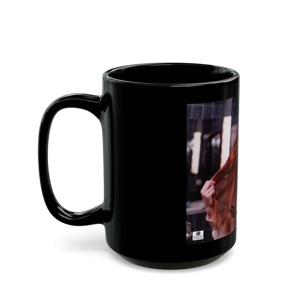 Katharine Ross #99 (Vintage Female Icon) Black Coffee Mug-Go Mug Yourself