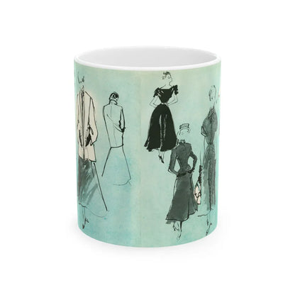 Fashion Illustrations, 1948 - White Coffee Mug-11oz-Go Mug Yourself