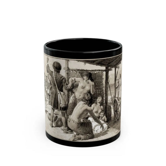 Britannia and Eve, c. 1942 - Black Coffee Mug-11oz-Go Mug Yourself