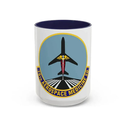 78th Aerospace Medicine Squadron (U.S. Air Force) Accent Coffee Mug 15oz Navy - Go Mug Yourself