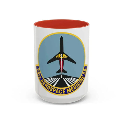 78th Aerospace Medicine Squadron (U.S. Air Force) Accent Coffee Mug 15oz Red - Go Mug Yourself