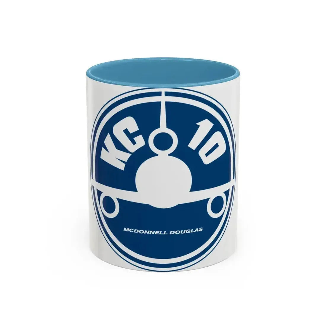 78th ARS with KC 10 blue image (U.S. Air Force) Accent Coffee Mug 11oz Light Blue - Go Mug Yourself