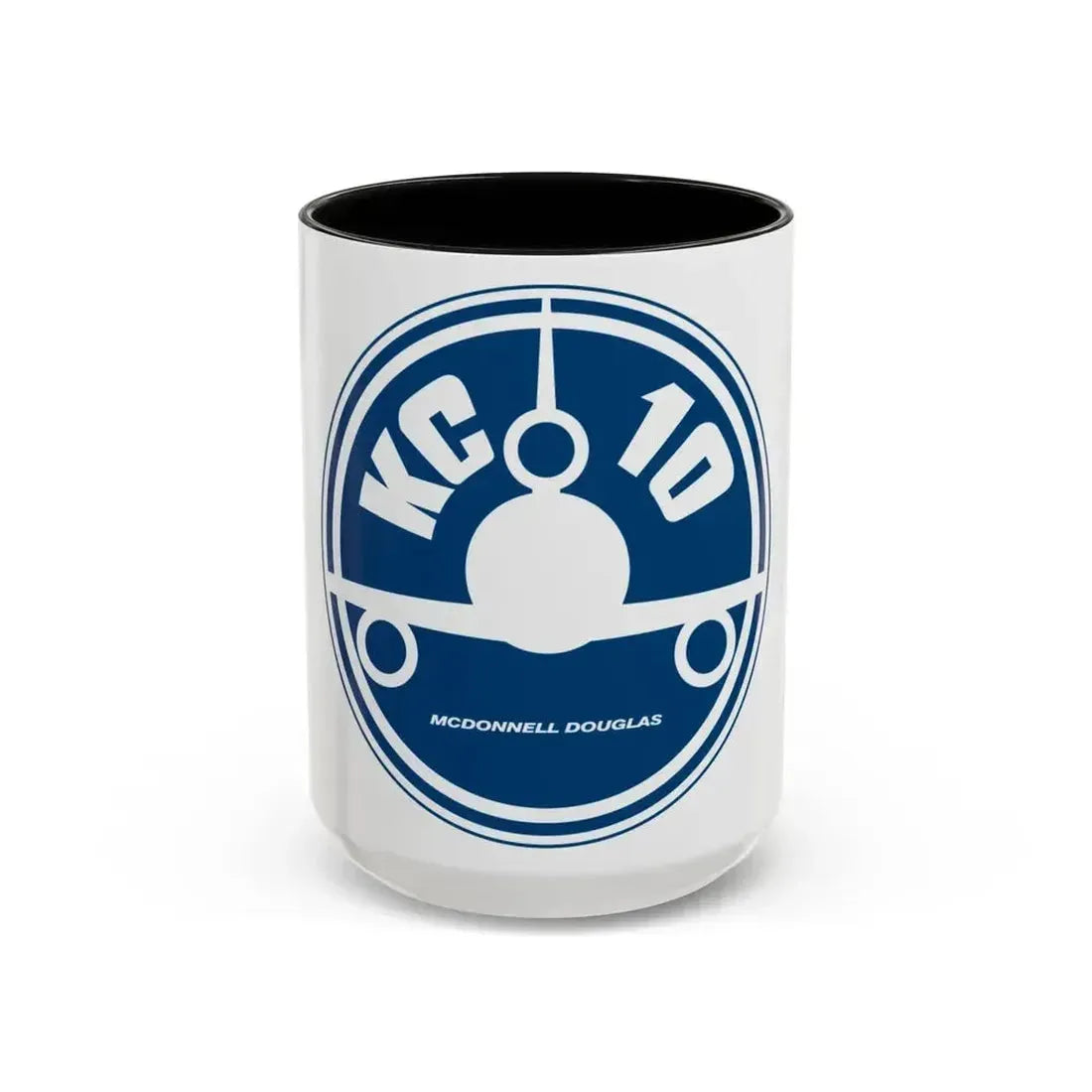 78th ARS with KC 10 blue image (U.S. Air Force) Accent Coffee Mug 15oz Black - Go Mug Yourself