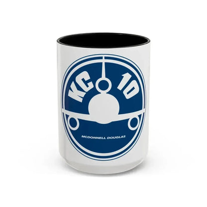 78th ARS with KC 10 blue image (U.S. Air Force) Accent Coffee Mug 15oz Black - Go Mug Yourself
