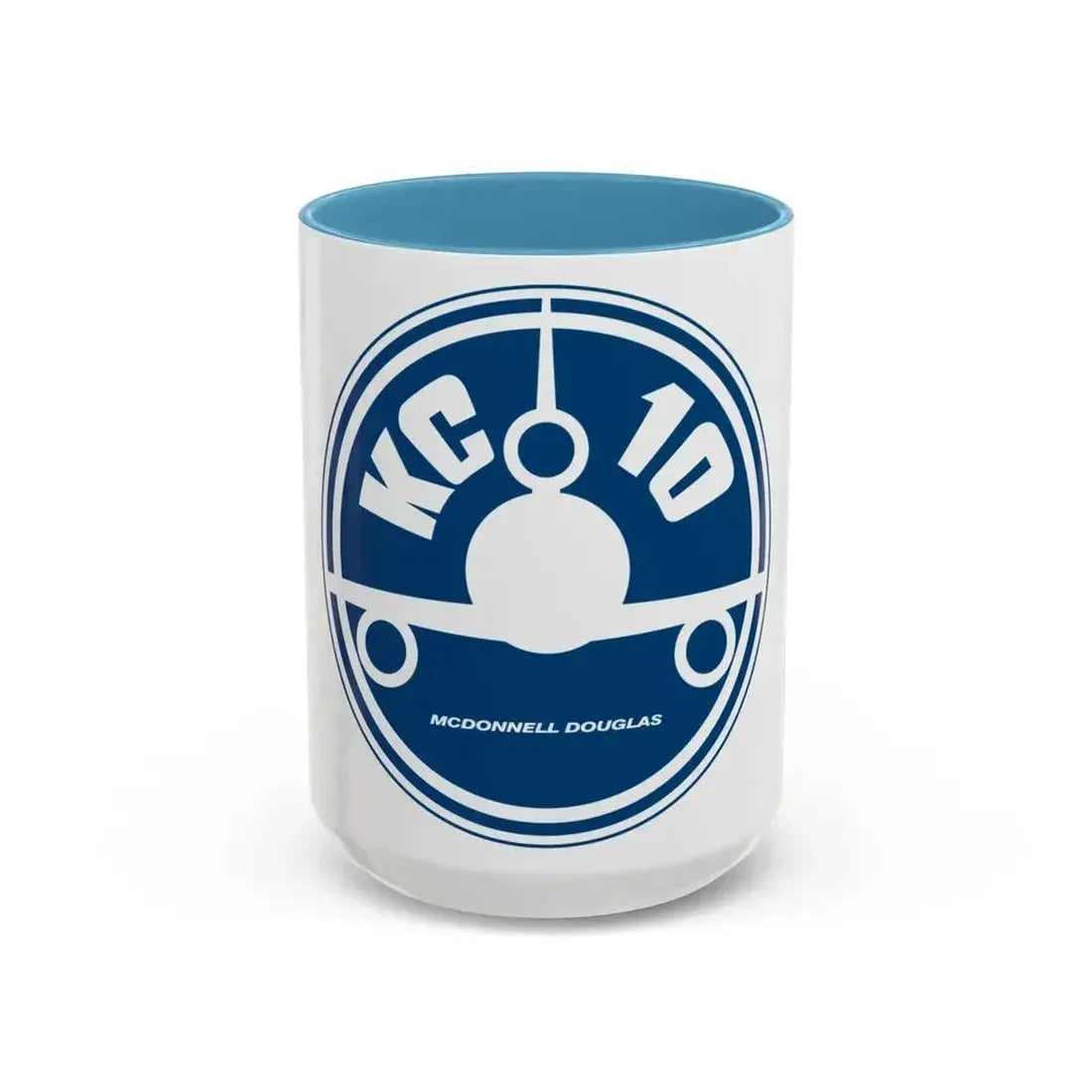 78th ARS with KC 10 blue image (U.S. Air Force) Accent Coffee Mug 15oz Light Blue - Go Mug Yourself