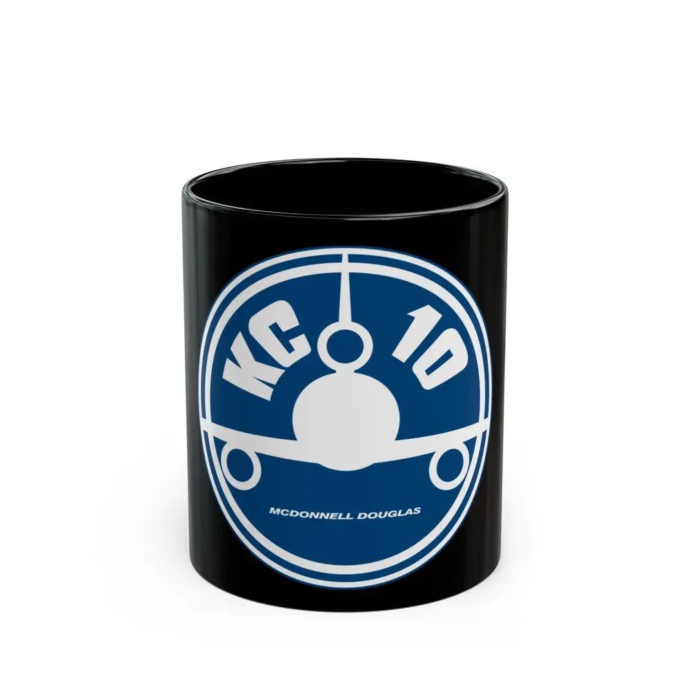 78th ARS with KC 10 blue image (U.S. Air Force) Black Coffee Mug 11oz - Go Mug Yourself