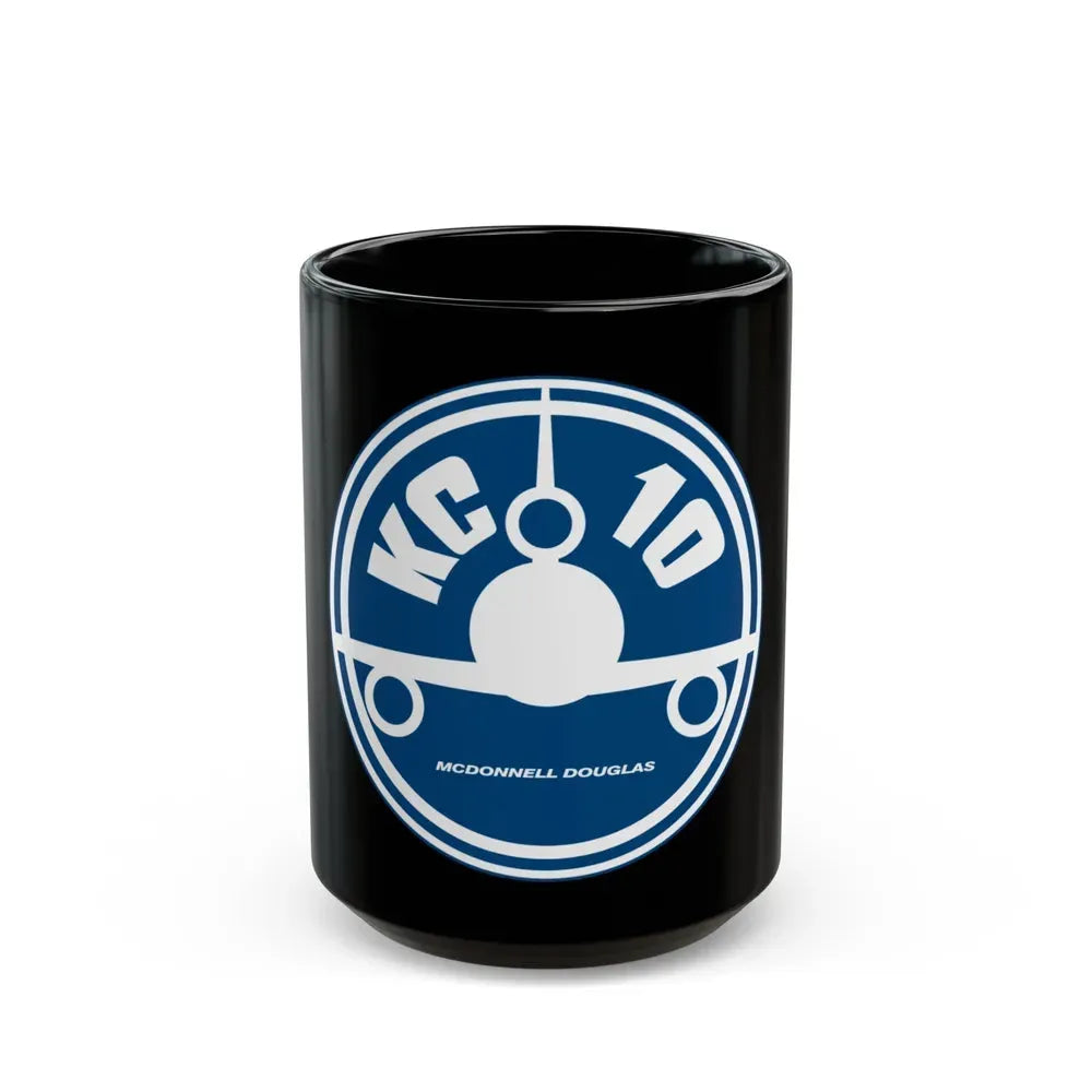 78th ARS with KC 10 blue image (U.S. Air Force) Black Coffee Mug 15oz - Go Mug Yourself