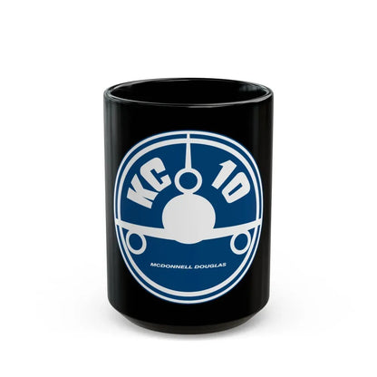 78th ARS with KC 10 blue image (U.S. Air Force) Black Coffee Mug 15oz - Go Mug Yourself
