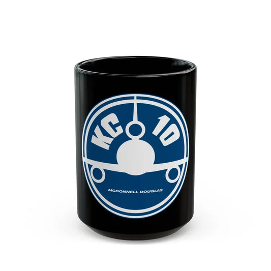 78th ARS with KC 10 blue image (U.S. Air Force) Black Coffee Mug 15oz - Go Mug Yourself