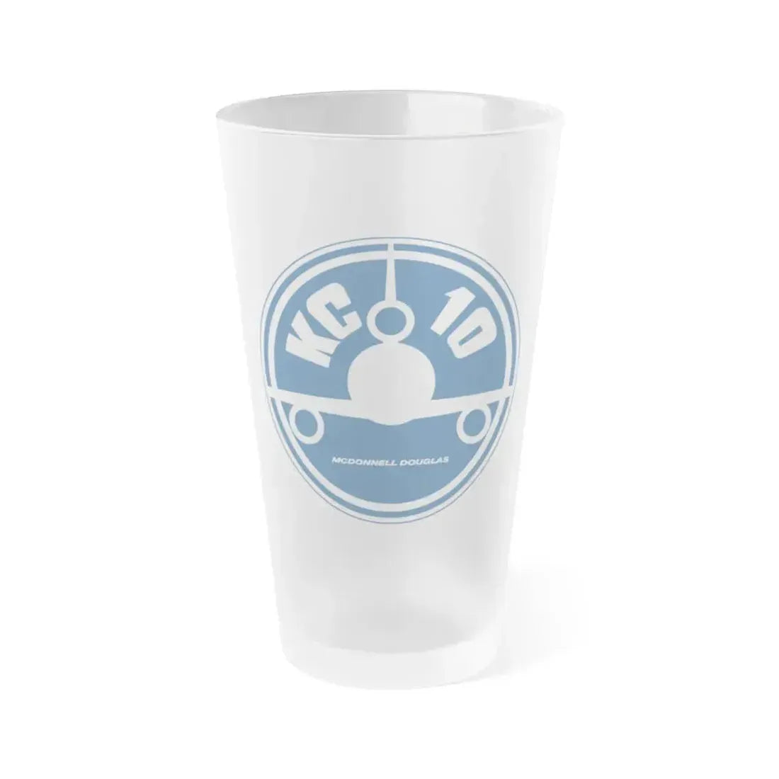 78th ARS with KC 10 blue image (U.S. Air Force) Frosted Pint Glass 16oz 16oz Frosted - Go Mug Yourself