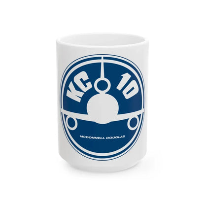78th ARS with KC 10 blue image (U.S. Air Force) White Coffee Mug 15oz - Go Mug Yourself