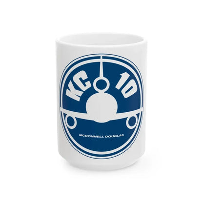 78th ARS with KC 10 blue image (U.S. Air Force) White Coffee Mug 15oz - Go Mug Yourself