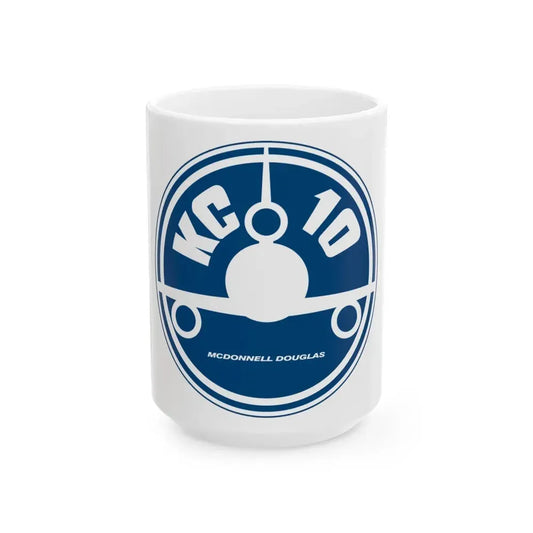 78th ARS with KC 10 blue image (U.S. Air Force) White Coffee Mug 15oz - Go Mug Yourself