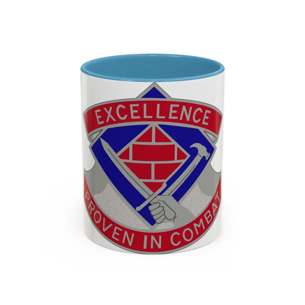 79 Engineer Group (U.S. Army) Accent Coffee Mug-11oz-Light Blue-Go Mug Yourself