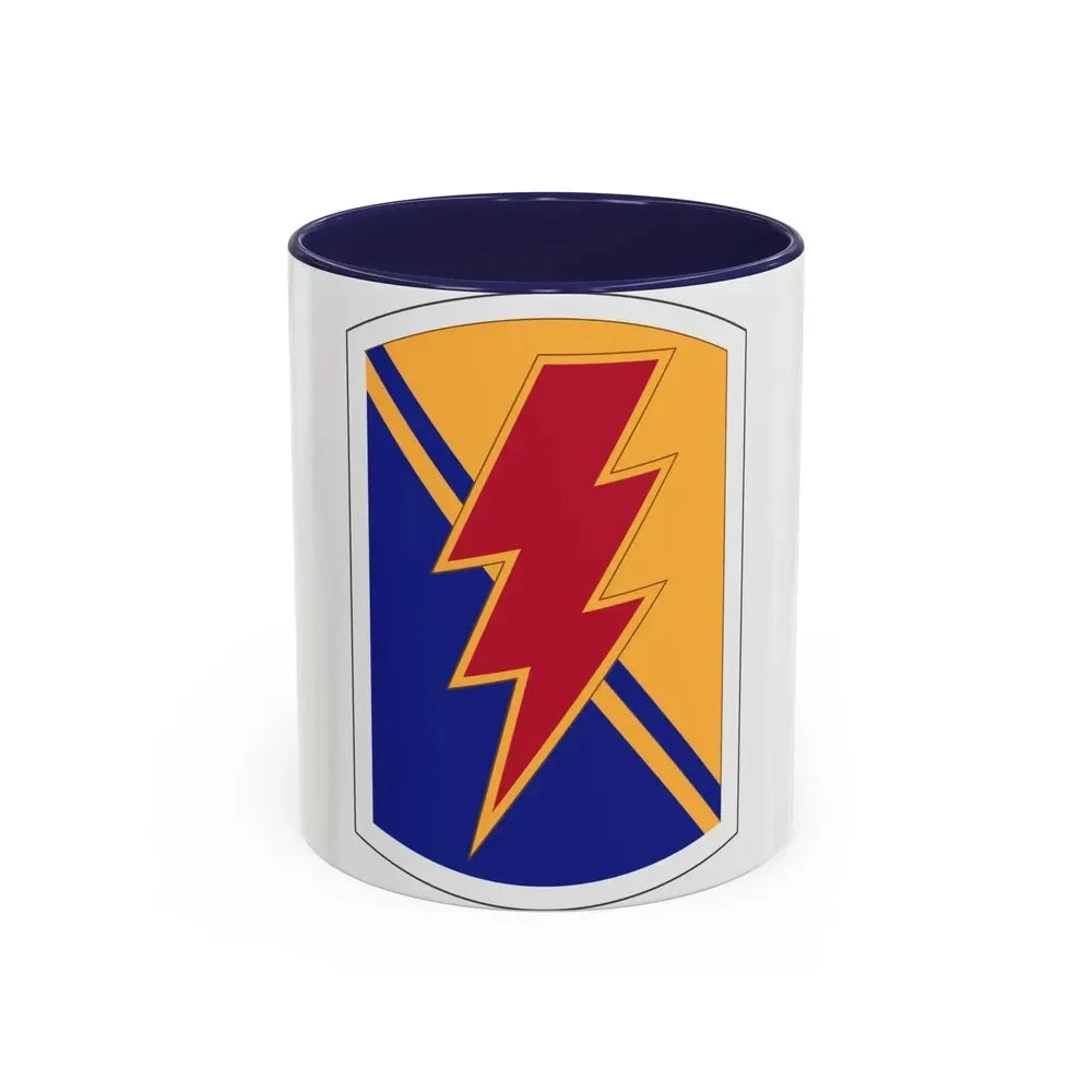 79 Infantry Brigade Combat Team insignia (U.S. Army) Accent Coffee Mug 11oz Navy - Go Mug Yourself
