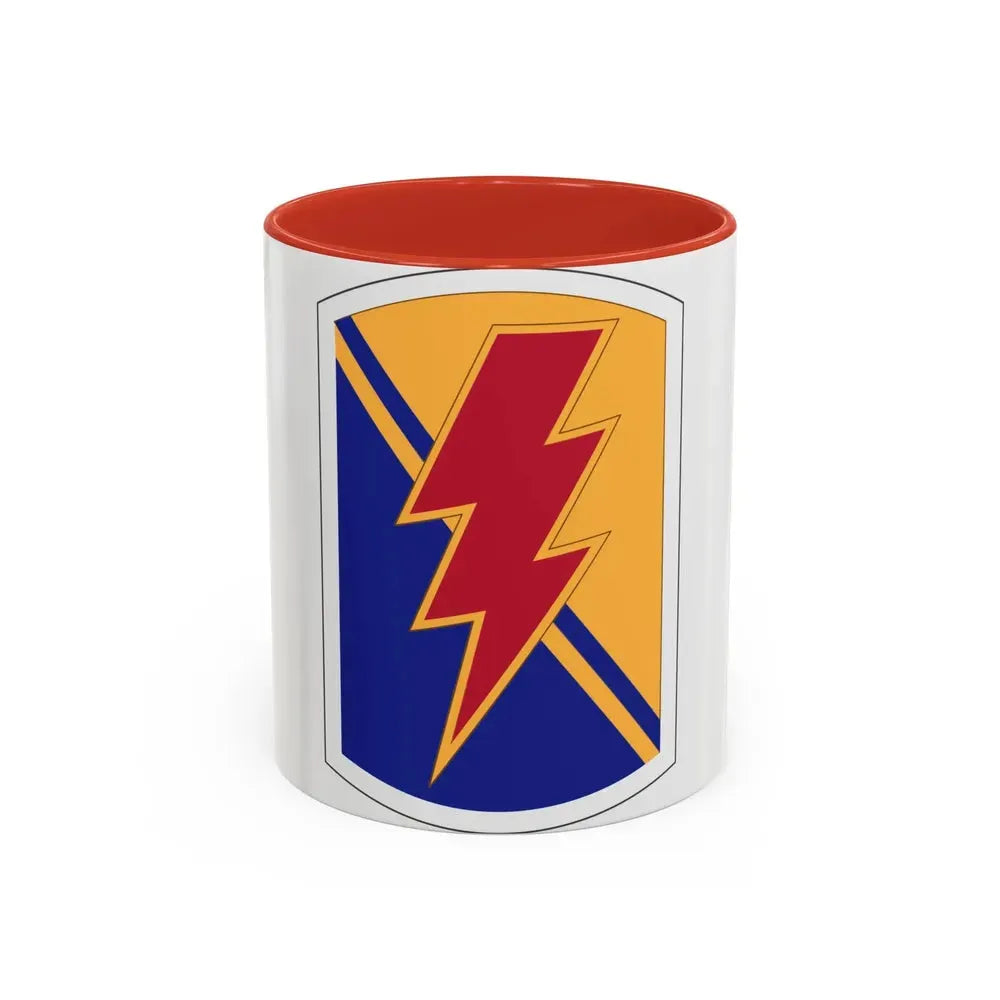 79 Infantry Brigade Combat Team insignia (U.S. Army) Accent Coffee Mug 11oz Red - Go Mug Yourself