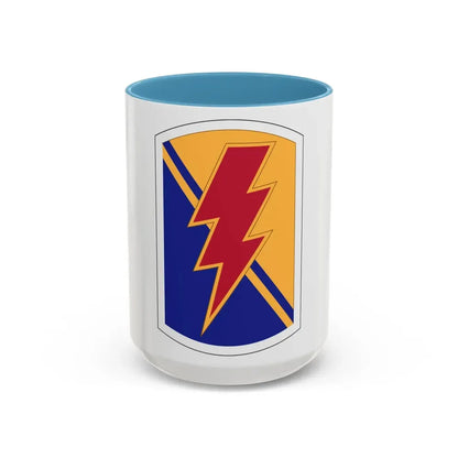 79 Infantry Brigade Combat Team insignia (U.S. Army) Accent Coffee Mug 15oz Light Blue - Go Mug Yourself