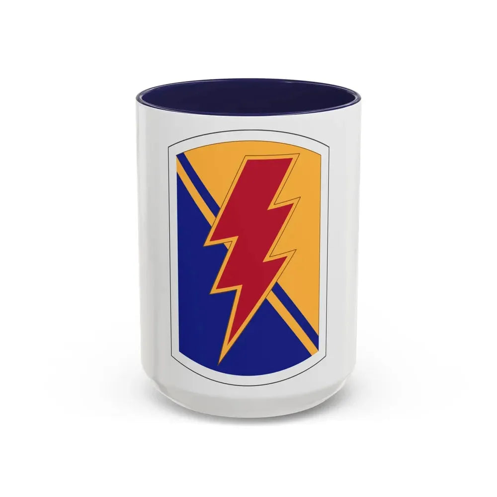 79 Infantry Brigade Combat Team insignia (U.S. Army) Accent Coffee Mug 15oz Navy - Go Mug Yourself