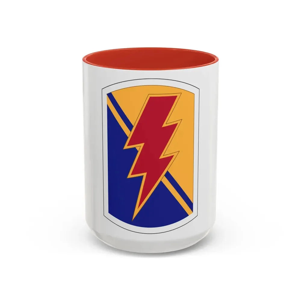 79 Infantry Brigade Combat Team insignia (U.S. Army) Accent Coffee Mug 15oz Red - Go Mug Yourself