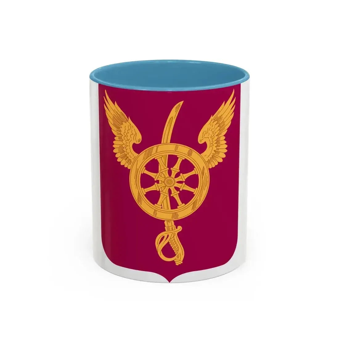 79 Ordnance Battalion Obsolete Insignia 2 (U.S. Army) Accent Coffee Mug 11oz Light Blue - Go Mug Yourself