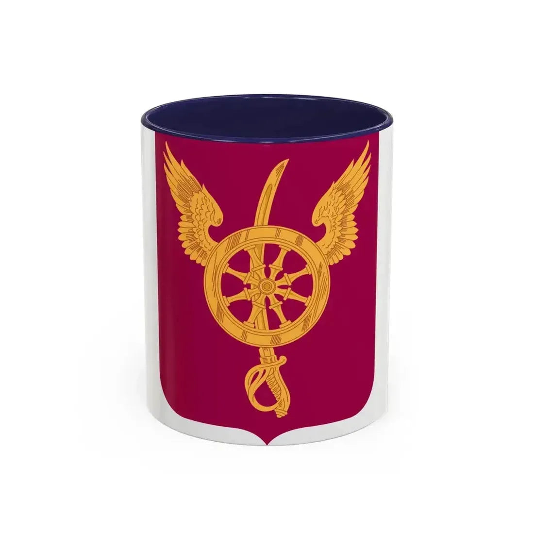 79 Ordnance Battalion Obsolete Insignia 2 (U.S. Army) Accent Coffee Mug 11oz Navy - Go Mug Yourself