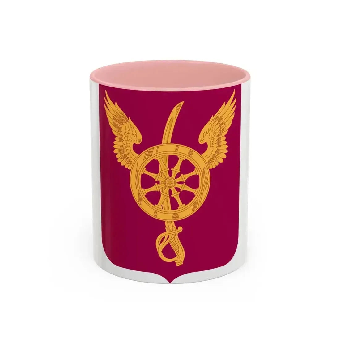 79 Ordnance Battalion Obsolete Insignia 2 (U.S. Army) Accent Coffee Mug 11oz Pink - Go Mug Yourself