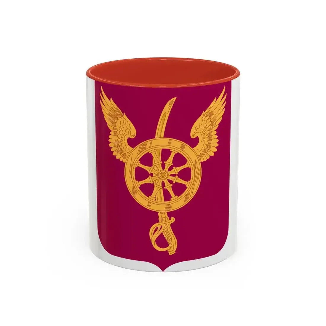 79 Ordnance Battalion Obsolete Insignia 2 (U.S. Army) Accent Coffee Mug 11oz Red - Go Mug Yourself
