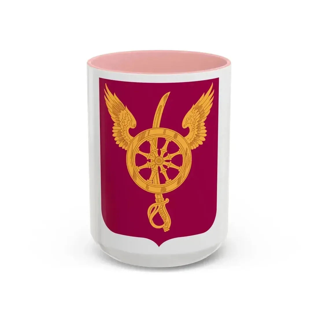 79 Ordnance Battalion Obsolete Insignia 2 (U.S. Army) Accent Coffee Mug 15oz Pink - Go Mug Yourself