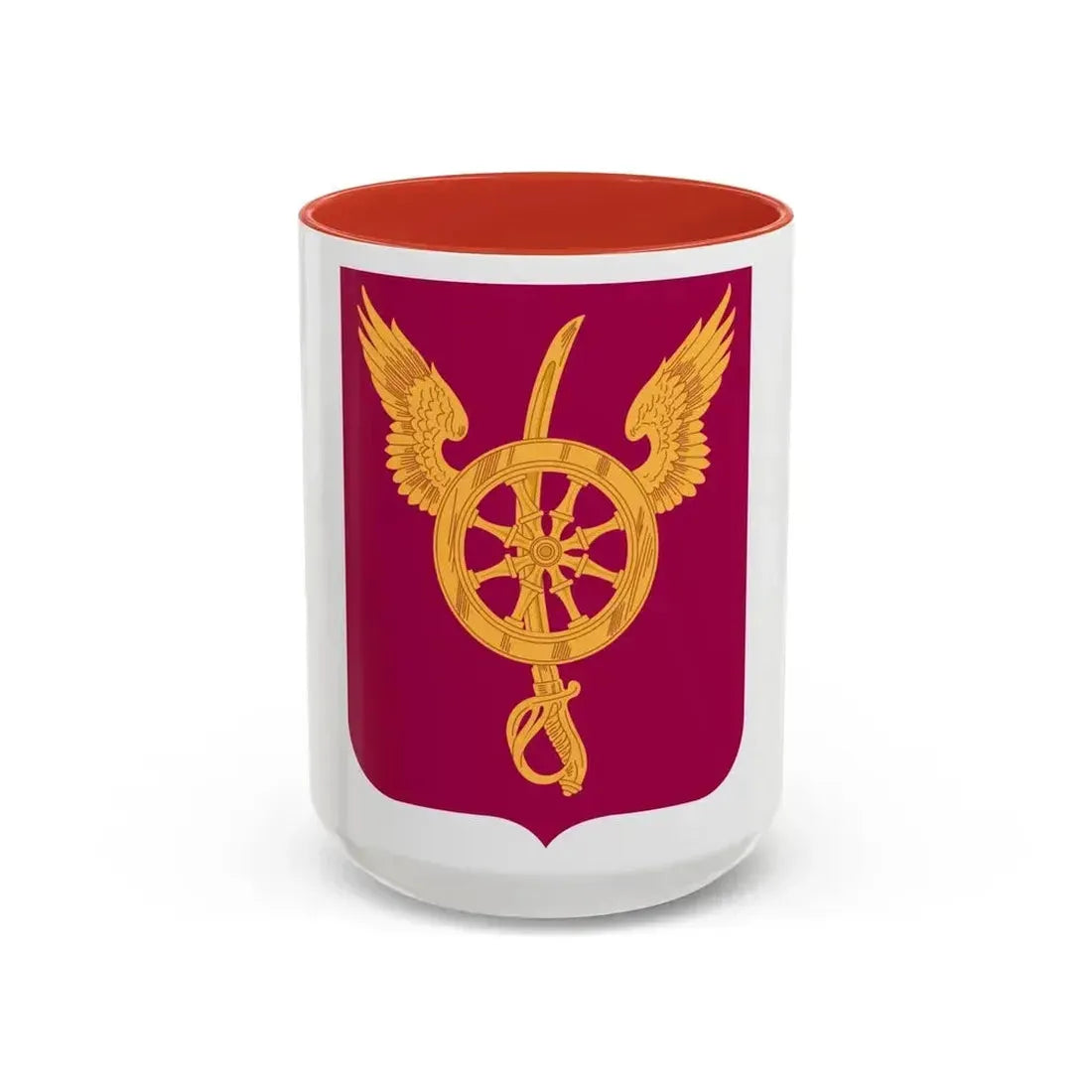 79 Ordnance Battalion Obsolete Insignia 2 (U.S. Army) Accent Coffee Mug 15oz Red - Go Mug Yourself