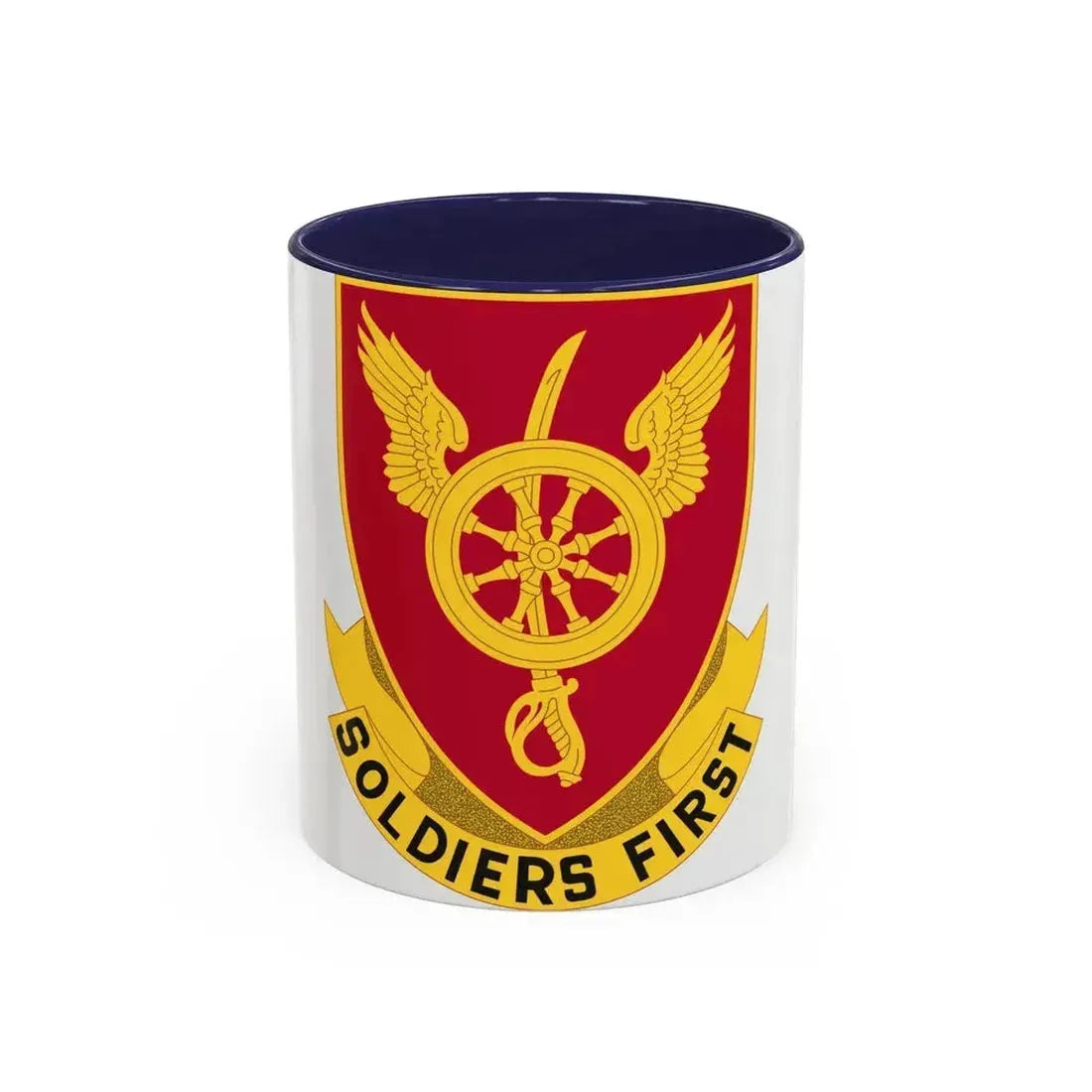 79 Ordnance Battalion Obsolete Insignia (U.S. Army) Accent Coffee Mug 11oz Navy - Go Mug Yourself