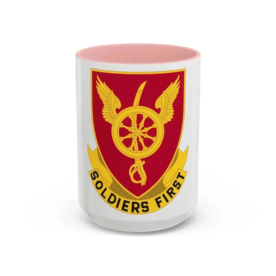 79 Ordnance Battalion Obsolete Insignia (U.S. Army) Accent Coffee Mug 15oz Pink - Go Mug Yourself