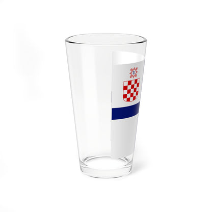 Flag of Commander of the Armed Forces in Independent State of Croatia (Croatia) Pint Glass 16oz