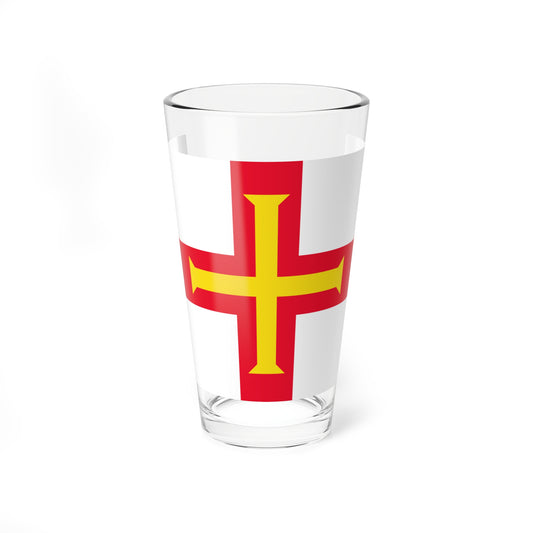 Flag of Guernsey (United Kingdom) Pint Glass 16oz