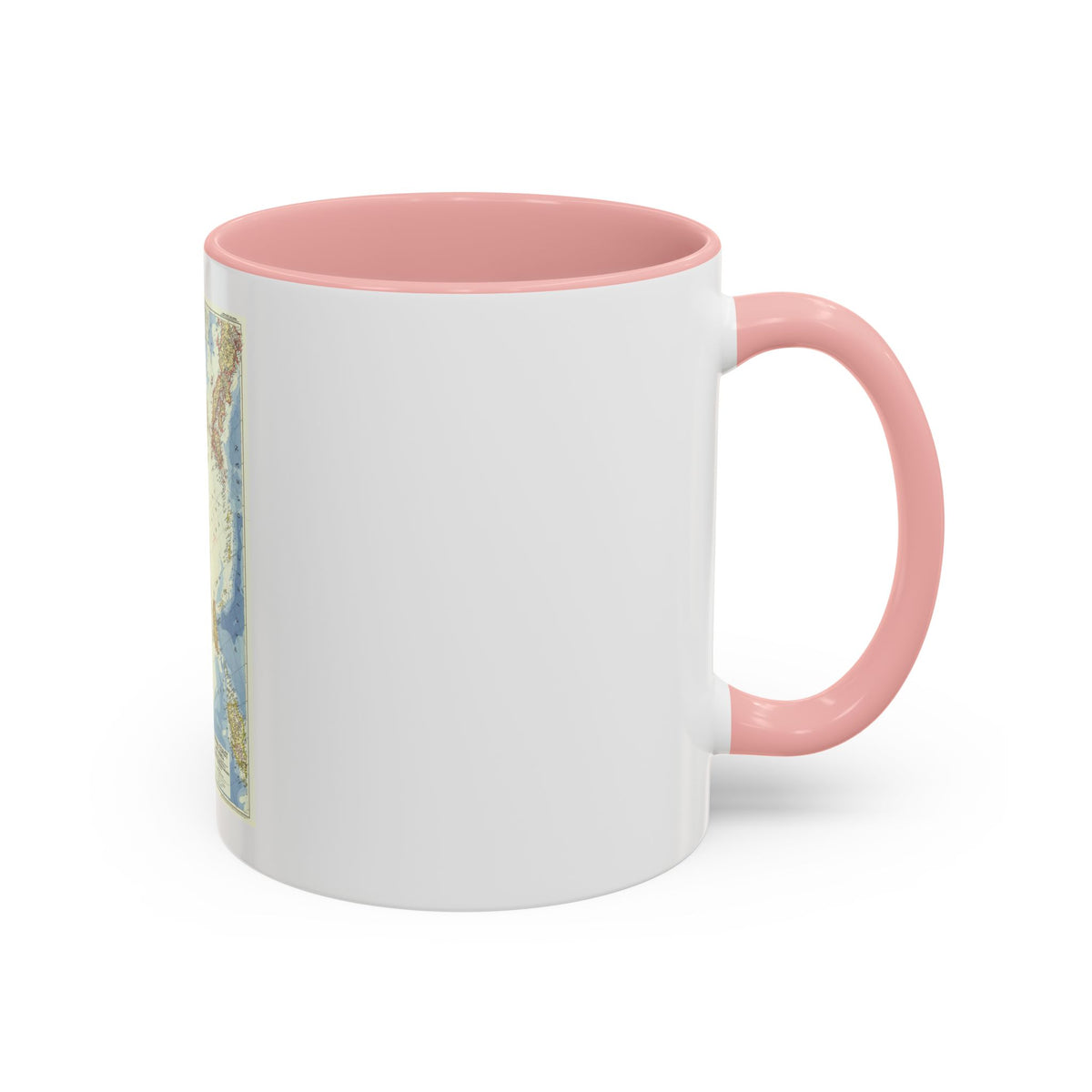 China Coast and Korea (1953) (Map) Accent Coffee Mug