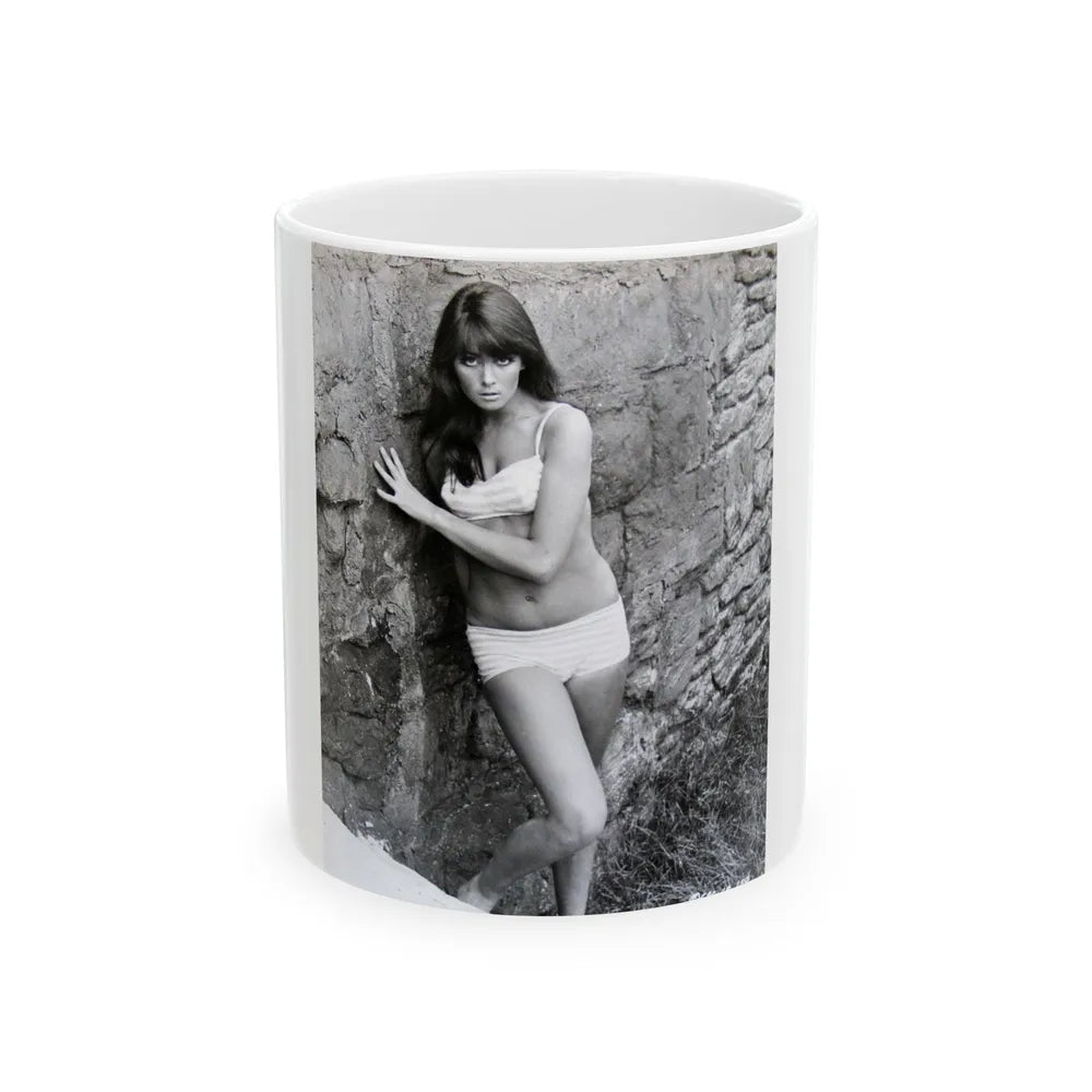 Caroline Munro #341 (Vintage Female Icon) White Coffee Mug-11oz-Go Mug Yourself