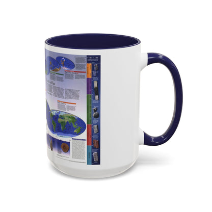 World Map - Physical Earth 2 (1998) (Map) Accent Coffee Mug