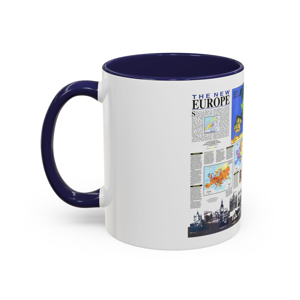 Europe, The New (1992) (Map) Accent Coffee Mug